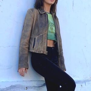 GUESS VINTAGE Women's LEATHER JACKET Size S